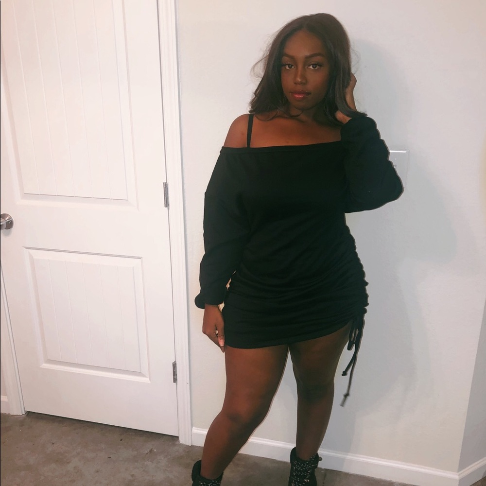 Black Sweater Dress From Pretty Little Things